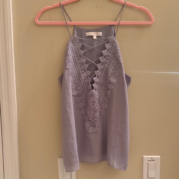 Wayf Tops - Wayf Lavender Lace Camisole Top